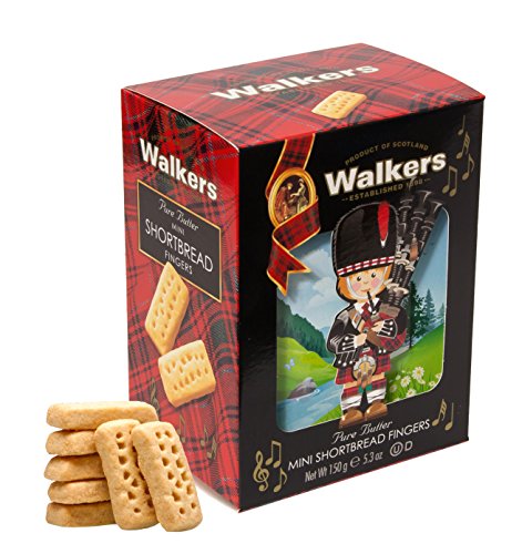 Walkers Shortbread Mini Fingers Shortbread Cookies Piper Box, 5.3 Ounce Box