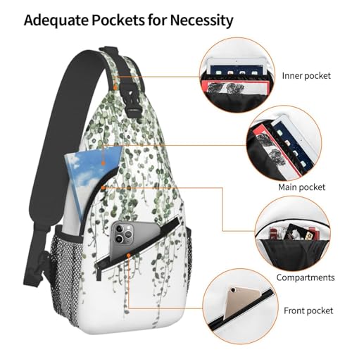 Bolso bandolera Green Plants para hombre y mujer miniatura 4