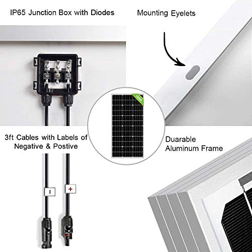 ECO-WORTHY 400W 24V Complete Solar Panel Kit with Battery and Inverter Off Grid Solar Power System Kit for Home House Shed Farm RV Boat, 24 Volt Battery
