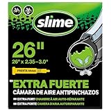 Slime 30097 Cámara de Aire para Bicicleta, Antipinchazos, con Sellante Slime, Sellado Autónomo, Prevenir y Reparar, Válvula Presta, 26' x 2.35-3.0'