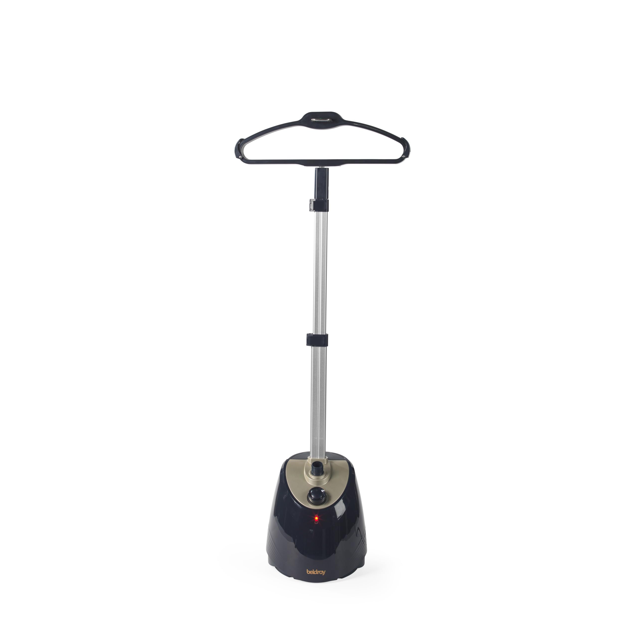 Beldray Vaporizador de prendas independiente – Vertical, depósito de agua de 1,4L, 40 minutos de vapor, percha giratoria 360º, cepillo para telas, 3 niveles de vapor, altura extensible, 1800W