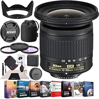 Nikon 20067 AF-P DX NIKKOR 10-20mm f/4.5-5.6G VR Lens Bundle with Photo