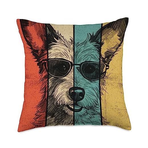 My Portuguese Podengo Pequeno Best Dog Vintage Portuguese Podengo Pequeno Dog Mom Dad Kid Men Women Throw Pillow, 18x18, Multicolor