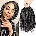 Passion Twist Hair - 8 Packs 8 Inch Passion Twist Crochet Hair For Black Women, Crochet Pretwisted Curly Hair Passion Twists Synthetic Braiding Hair Extensions(8 Inch 8 Packs, #2)
