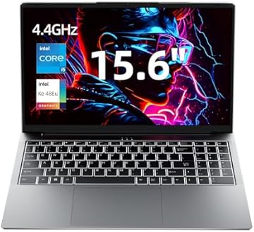 jumper 2025 Laptop, Intel 8-Core Processor(Up to 4.4GHz), 16GB DDR4 512GB NVME SSD, 15.6" FHD IPS Screen, 62.7Wh Battery, WiFi-6, Bluetooth5.1, USB3.2, 4 Stereo Speakers, 2 Memory Slots.