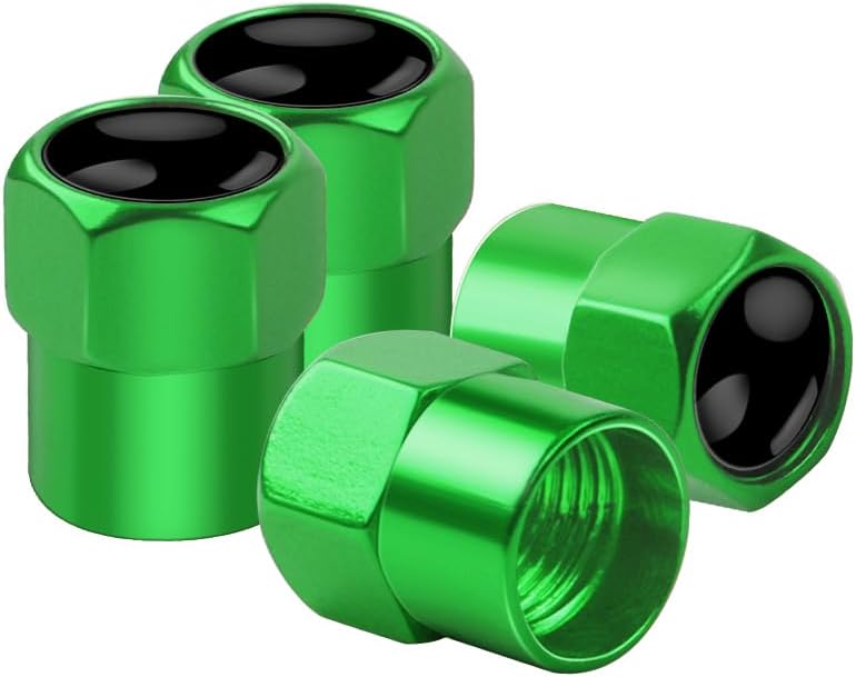 AUTO-PART - 4Pcs New Metal Car Wheel Tire Valve Cover Rod Air Cap Accessories For Infinitis Qx56 Qx60 QX70 FX35 Fx37 Ex35 Q30 G37 G35 Q60 (Green for Renaults)