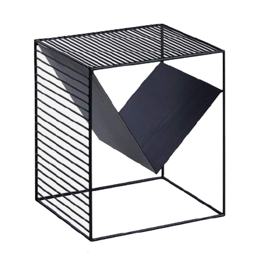 Mesa lateral de sofá con revistero para crear un rincón de café en casa