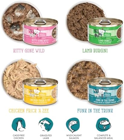 Weruva Cats in The Kitchen, Variety Pack, Kitchen Cuties, Wet Cat Food by Weruva, 3.2oz Cans (Pack of 12) — view 3