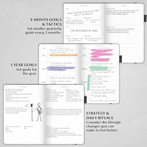 Image of Legend Planner Undated, Weekly & Daily Goal Journal, A5 Black