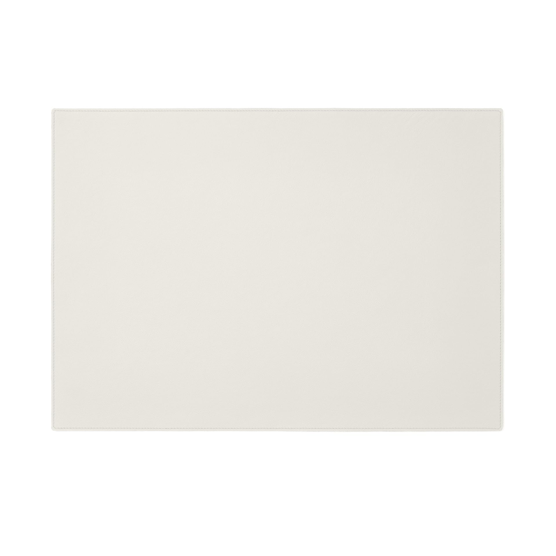 Eglooh - Palladio - Desk Mat for Office Made of Fine Real Leather White - Desk Pad cm 50x35 - Large Mouse Pad with Handmade Stitchings and Non-Slip Bottom - Made in Italy — image 1