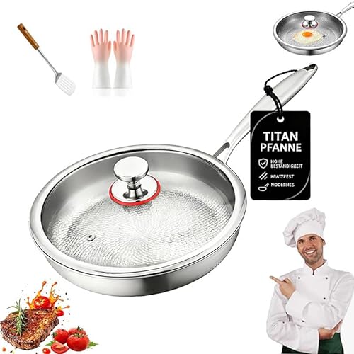 Genérico 20/24/26/28 / 30cm Sarten de Titanio sin Recubrimiento, Titanio Martillado, Revestimiento Antiadherente, Duradero, Resistente Al Calor, Resistente A Los Arañazos (Con tapa,20cm) Genérico 20/24/26/28 / 30cm Sarten de Titanio sin Recubrimiento, Titanio Martillado, Revestimiento Antiadherente, Duradero, Resistente Al Calor, Resistente A Los Arañazos (Con tapa,20cm)