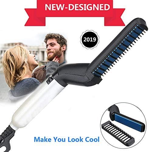 Men's Quick Beard Straightener Multifunctional Electric Hair Comb for Men Hair Styler Tame Finish Heat brush Magic Massage Comb