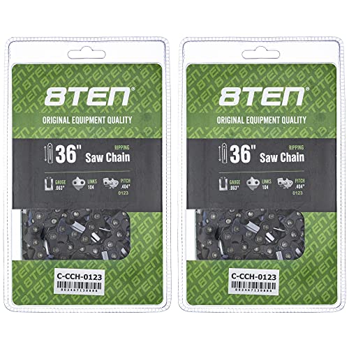 8TEN Ripping Chainsaw Chain 36 Inch .063 .404 104DL for Stihl 050/MS880