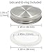Stainless Steel Mason Jar Lids, Storage Caps with Silicone Seals for Wide Mouth Size Jars, Polished Surface, Reusable and Leak Proof, Pack of 12