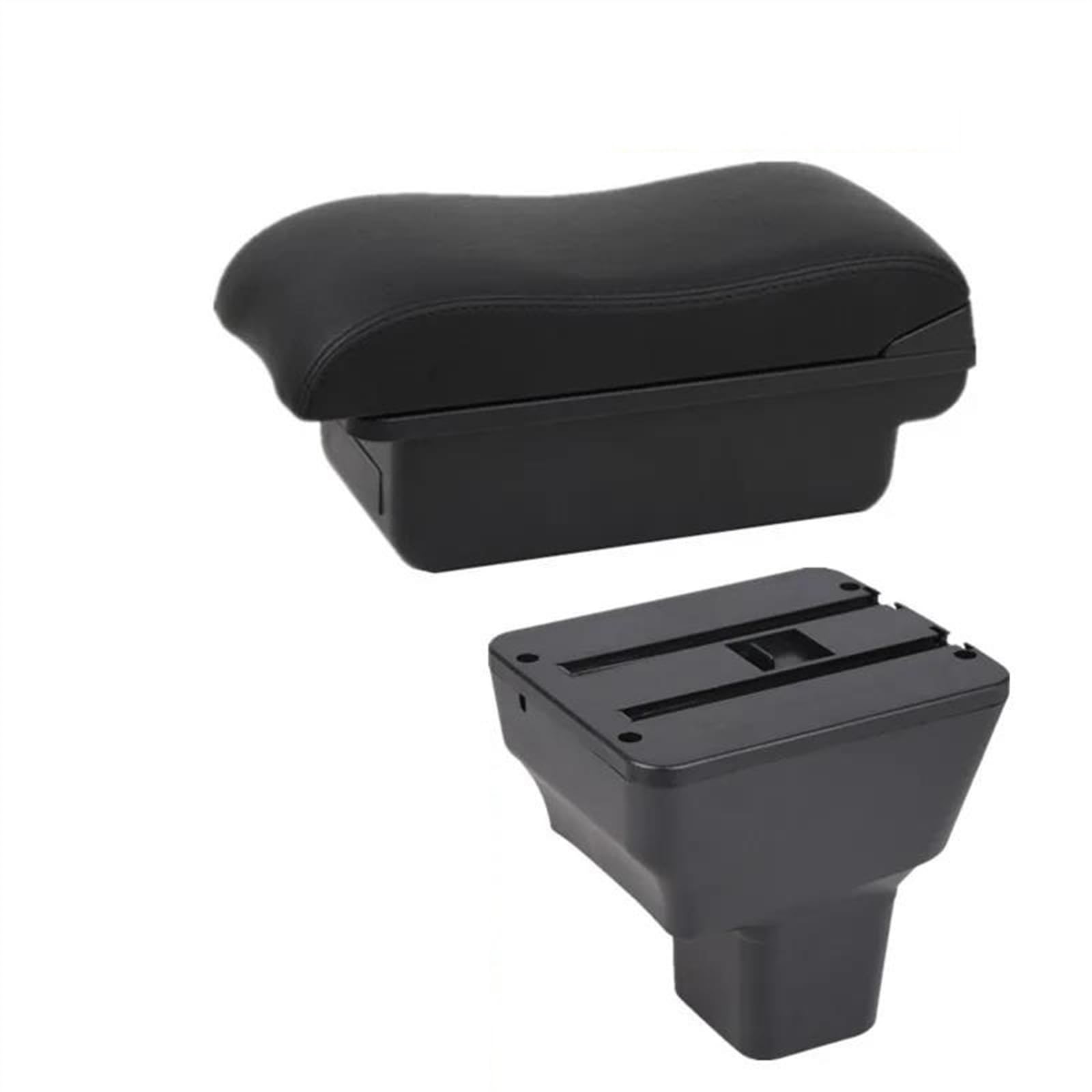 NMJLQW Storage Rack Car Armrest Box 2020-2024 Interior Dedicated Retrofit Storage Box Car Accessories For Versa For Almera(A2 black line)