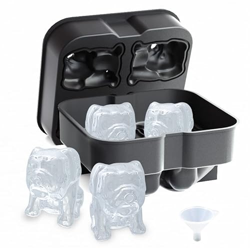 Spespo Bandeja de cubitos de hielo, moldes de silicona sin BPA, para whisky, cóctel y bebidas de fiesta (forma de perro)