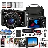 Sony Cyber-Shot DSC-RX1R II Digital Camera (DSCRX1RM2/B) + 4K Monitor + VideoMic + Filter Kit + 2 x 64GB Card + 3 x NP-BX1 Battery + Card Reader + LED Light + Photo Software + More