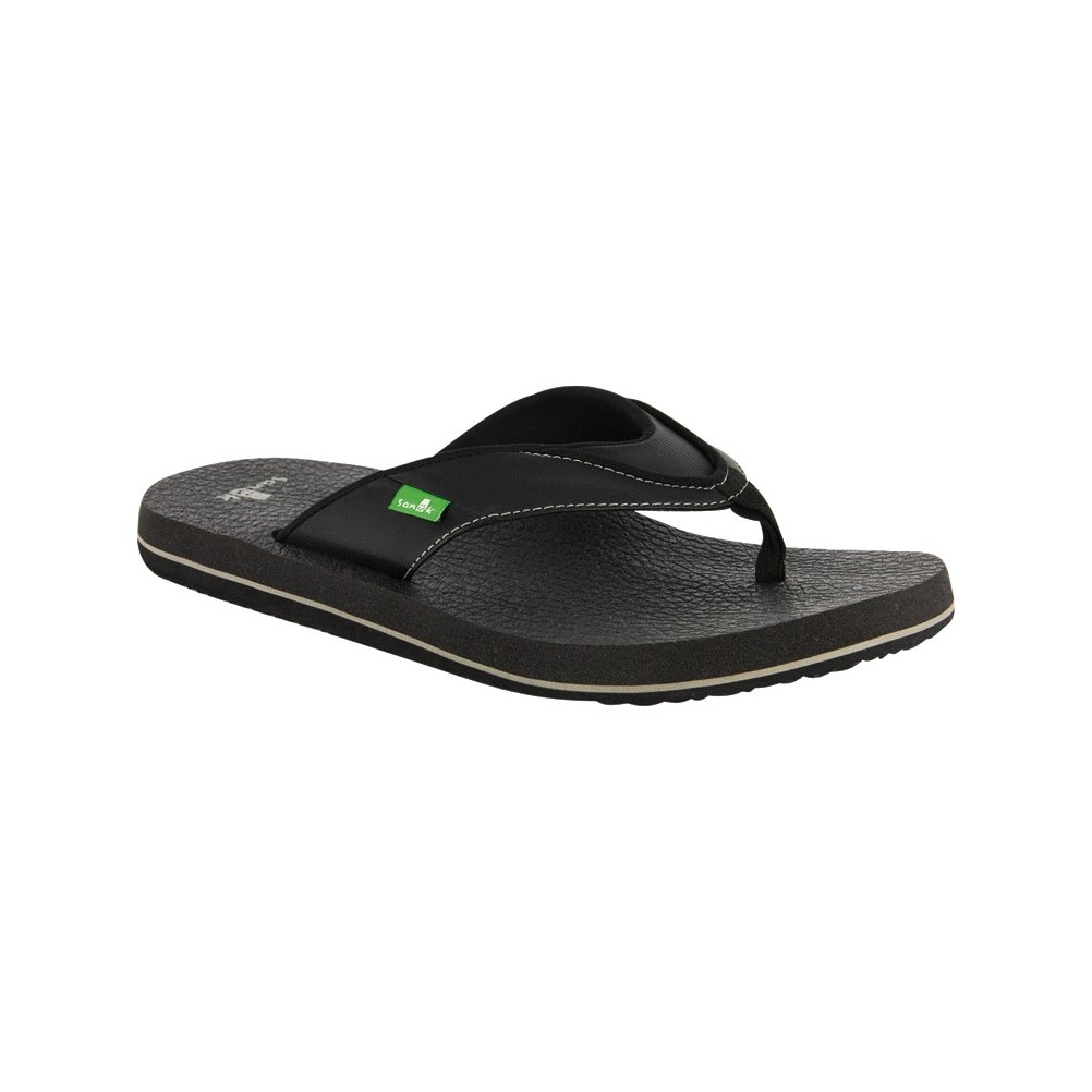 Sanuk Beer Cozy Sandals Black Mens Sz 12