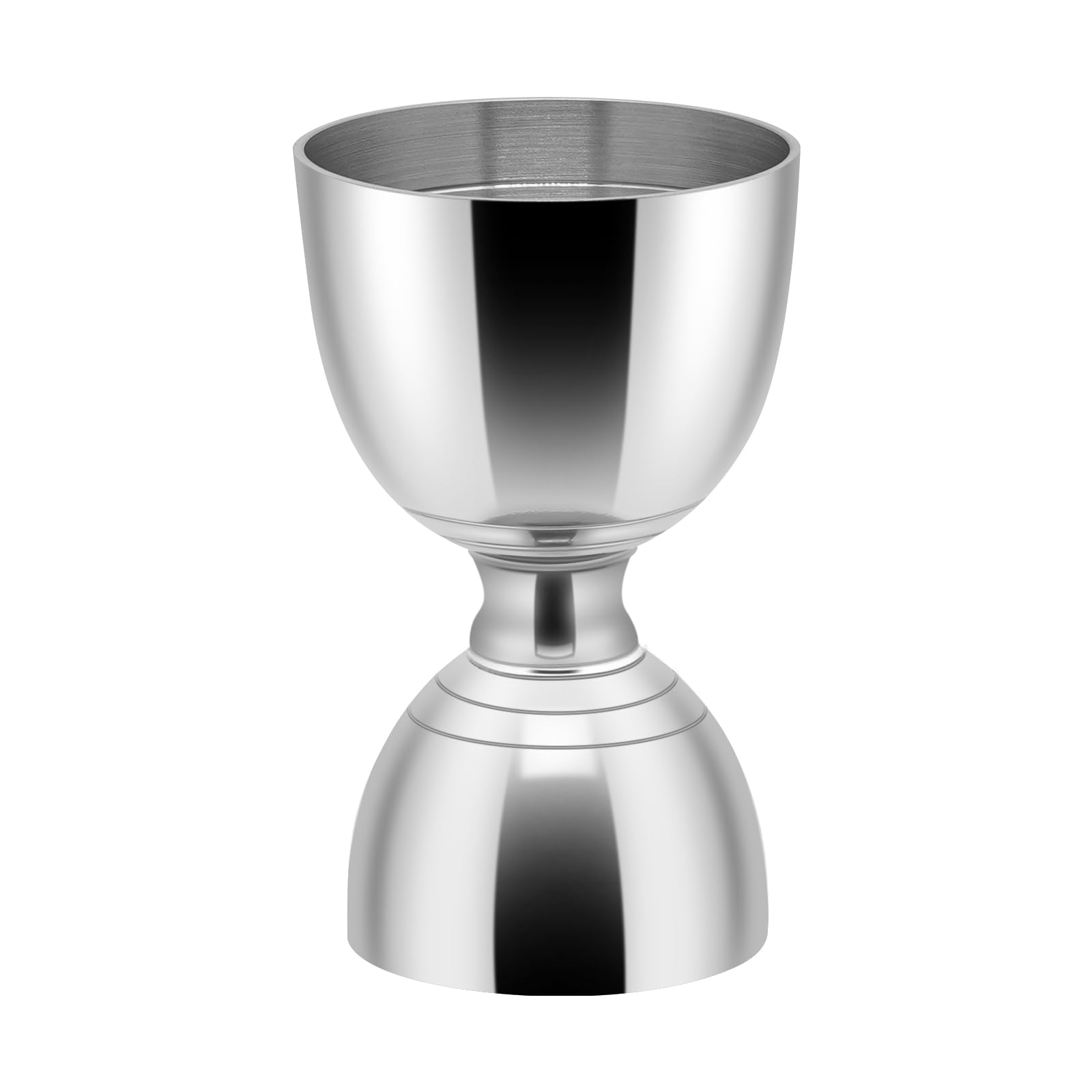 Premium Bell Jigger Stainless Steel Bar Tool With 0.5oz, 1oz, 1.5oz and 2oz Measuring Marks, Durable Double Jigger, One Jigger