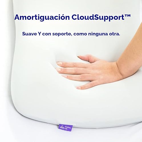 Miniatura 7 de C CUSHION LAB Almohada de sueño profundo, diseño ergonómico patentado de contorno para dormir de lado y espalda, forma cervical ortopédica acuna