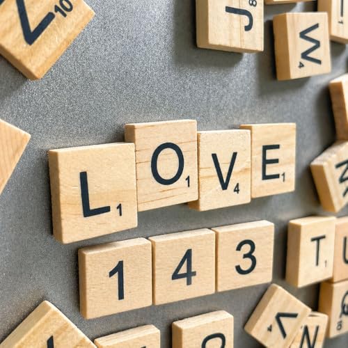 Lettres et chiffres magnétiques en bois alphabet alphabet frigo bureau 200pcs - 7