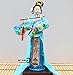 Produktbild Chinesische Hübsche Figur,Blau Blumen,Handgefertigte Kleine Statue Ornament Vintage Skulptur Collectibles Statuette Artwork Einrichtung Geschenke Für Zu Hause Schreibtisch Wohnzimmer Schlafzimmer