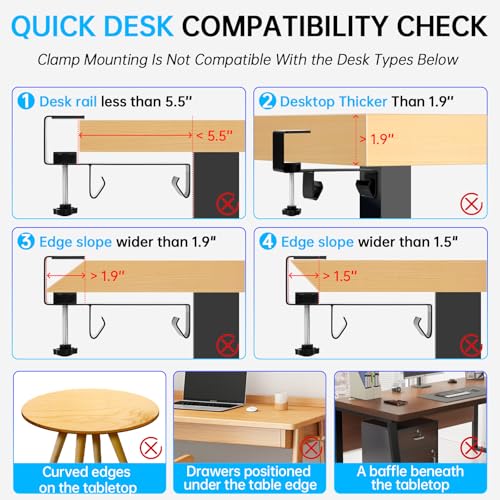 Image of Cable Management Under Desk Cable Management Tray, Cord Organizer & Cable Organizer - No Drill Installation for Home Office & Workstation