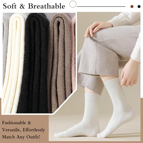 Womens Ankle Running Socks Athletic Hiking Low Cut Cotton Sport Socks for Sneakers 5 Pairs for US Size 6-10 (Black/Grey/Khaki/Beige)3