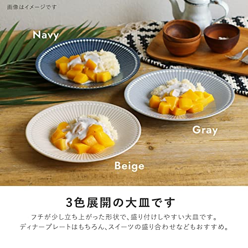 Plato liviano gris de porcelana Mino ware juego de 2 miniatura 3