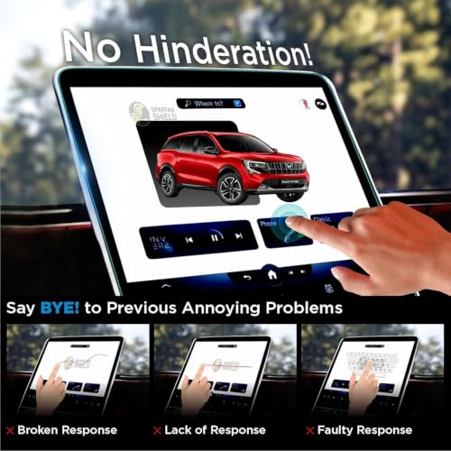 Image of Spartan Shield MATTE [3 PACK] Screen Guard for MAHINDRA XUV 7XO 2026+ || AX, AX3, AX5, AX7, AX7T & AX7L || 12.3 INCH TRIPLE SCREEN with *ADRENOX+ BADGE CUTOUT* + Flexible TPU for Steering & Storage Panel Protector || Anti Scratch || Water Repellant || With Complimentary Installation Kit || Bubble Free Application || XUV7XO Digital Instrument Cluster Protective Film || NEW 2026 Car Stereo Accessories [Not Tempered Glass] [CHECK ADRENOX BADGE BEFORE ORDERING]