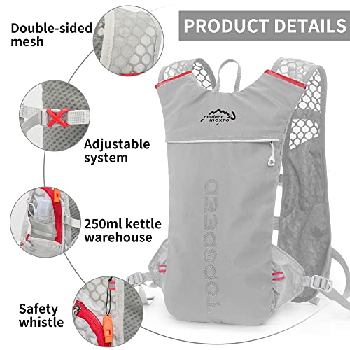 Image of INOXTO Running Hydration Vest Backpack,Lightweight Insulated Pack with 1.5L Water Bladder Bag Daypack for Trail Hiking Running Cycling Race Marathon for Women Men