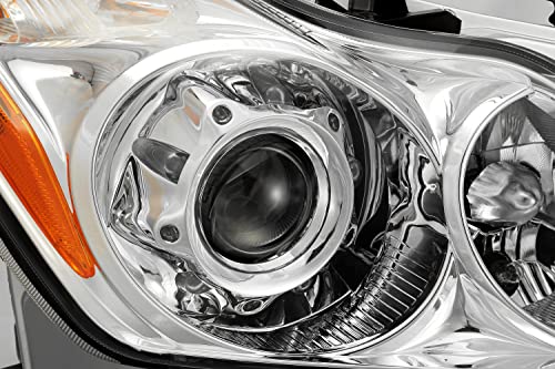 Modifystreet For 08-13 Infiniti G37 Coupe /14-15 Q60 Chrome Projector Headlights Left/Right Replacement Assembly - Thumbnail 3