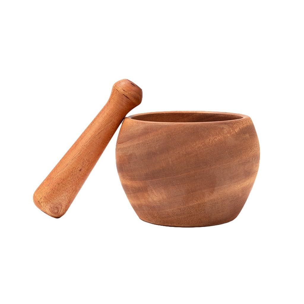 Household Manual Grinder Grinding Tamping Garlic Device Wood Mud Mortar