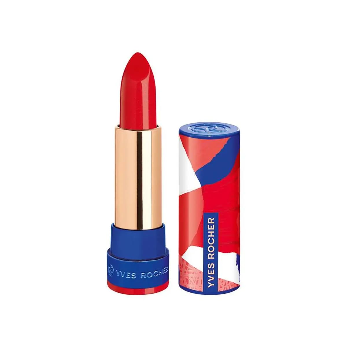 Yves Rocher Lipstick Atlas Rich Color & All-Day Care Nourishing Hydrating Formula Long-Lasting Creamy Texture 14 Red Poppy – 3.7g / 0.13oz