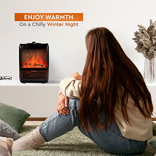 Comfort Zone CZFP1BK Electric Mini Fireplace Space Heater thumb #3