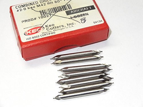 KEO #2-0 Combined Drill & Countersink - Aircraft Series CO RH 60 deg Plain