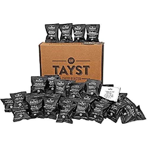 Tayst Coffee Pod Singles 48 Count | Defiantly Decaf | Individually Wrapped & Ready To Go | 100% Comp