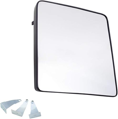 Brock Espejo de remolque manual superior para conductor de repuesto con base compatible con camioneta 08-16 Super Duty