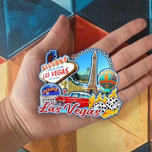 Imán decorativo pequeño para refrigerador Las Vegas miniatura 4
