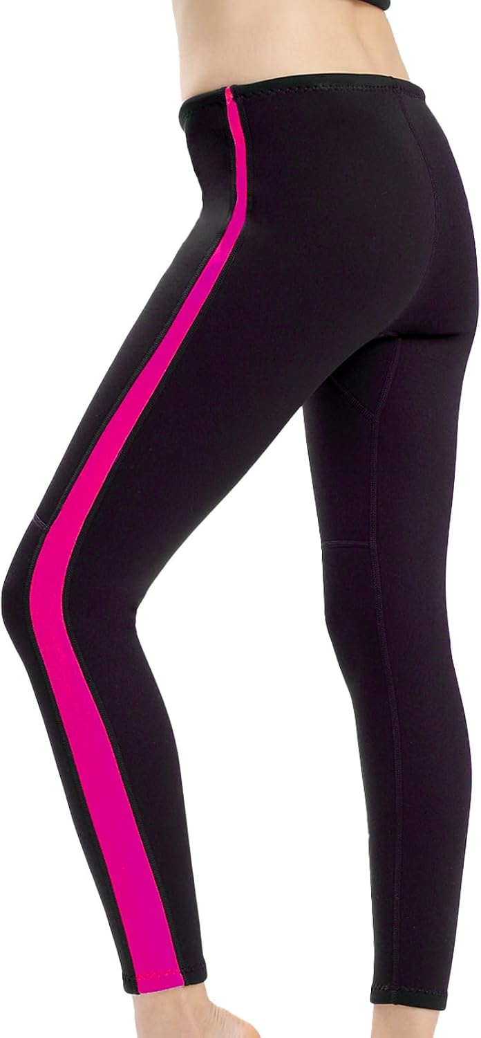 FLEXEL Wetsuit Pants for Women Men 2mm Neoprene Wet Suit Long Pant Keep Warm in Cold Water for Diving Snorkeling Surfing Swimming