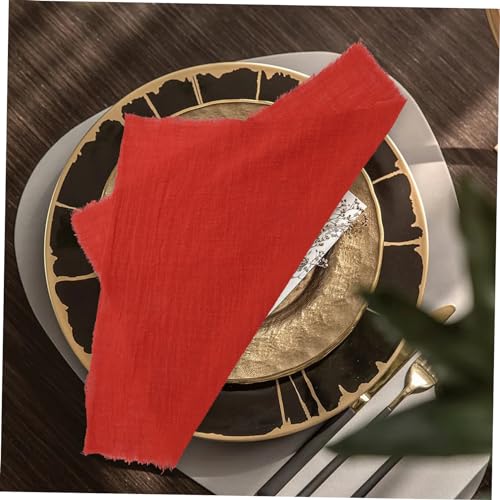 Serviettes de table pour mariage et fête VOSAREA décoratives lavables - 5