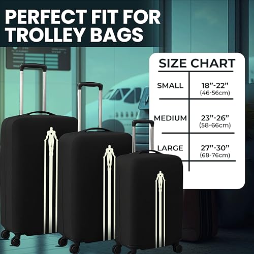 Image of WanderWraps Spendex Polyester Protective Luggage Cover | Hard Luggage Trolley Bag Cover | Washable | Dust Proof | Stretchable | L - 28 inch | Ascendron