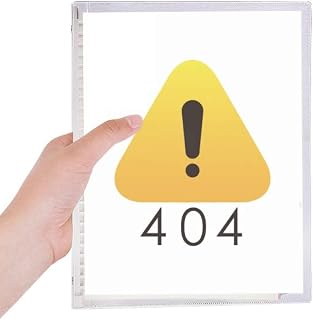 Caderno Programmer 502 com aviso de erro, diário de folhas soltas recarregável