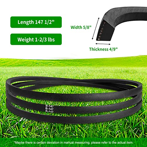 Deck Belt Replace 587686701 Compatible with Craftsman 54" Deck Mower- Mower Belt Compatible with Craftsman GT6000 Lawn Tractor, Hu sqvarna LGT2654, Poulan Pro PP24VA54 Riding Mower, Replace 532196103
