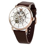 [エンポリオアルマーニ] EMPORIO ARMANI アビエイター 43mm オープンハート 自動巻き メンズ 腕時計 AR60027 [並行輸入品]