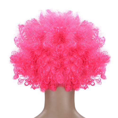 KKmoon Adulto colorido palhaço afro peruca cabelo cacheado disfarce de halloween fantasia cosplay pe