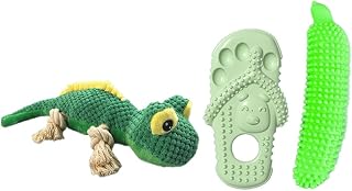 Naugan Juguete de goma para dentición resistente a mordeduras para perros, color verde