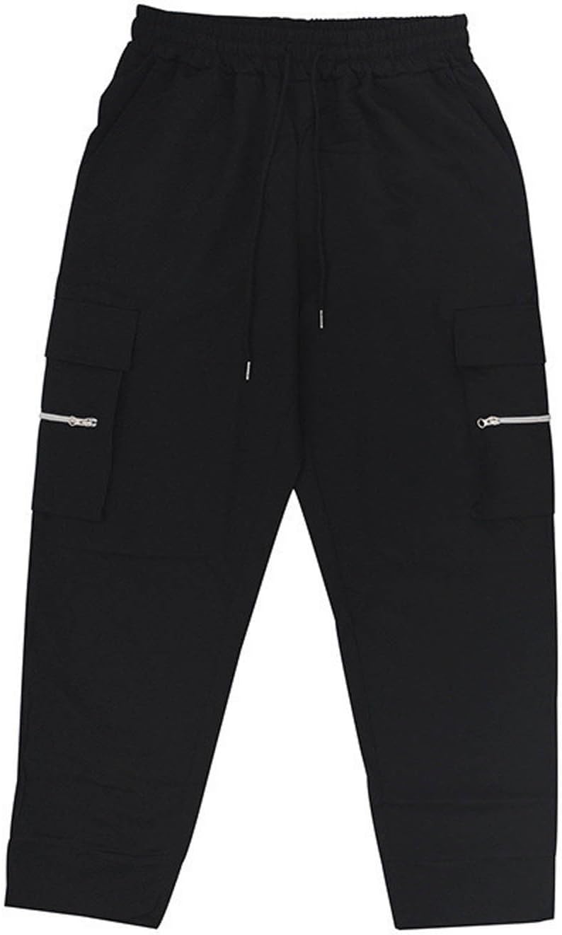 Cambkatl Straight Leg Hiking Pants for Men Outdoor Casual Stretch Cargo Sweatpants with Multi-Pockets