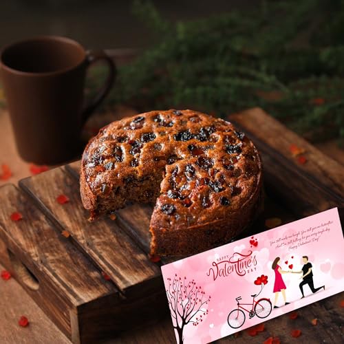 Image of WINNI - Luxury Classic Raisins Plum Cake + Gift Card Combo Pack | Handmade Eggless Plum Cake Loaded With Juicy Raisins & Dry Fruits | Celebration Gift For Birthday, Anniversary, Valentine's Day, Girlfriend, Boyfriend, Girls, Boys, Couple, Partner, Student | Best Return Gift Box