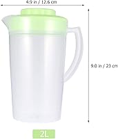 Vista 6 de Hemoton Jarra de plástico para limonada de campamento, jarra de agua de plástico con tapa, agua transparente, té helado, jarra de bebidas